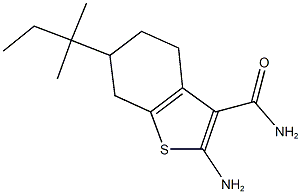 2-amino-6-tert-pentyl-4,5,6,7-tetrahydro-1-benzothiophene-3-carboxamide 结构式