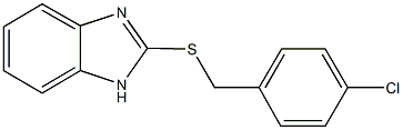 2-[(4-chlorobenzyl)sulfanyl]-1H-benzimidazole 结构式