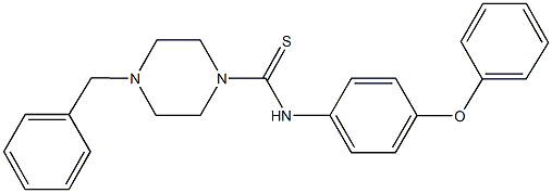 4-benzyl-N-(4-phenoxyphenyl)-1-piperazinecarbothioamide 结构式