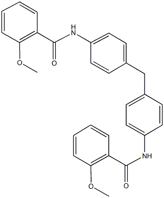 2-methoxy-N-(4-{4-[(2-methoxybenzoyl)amino]benzyl}phenyl)benzamide 结构式