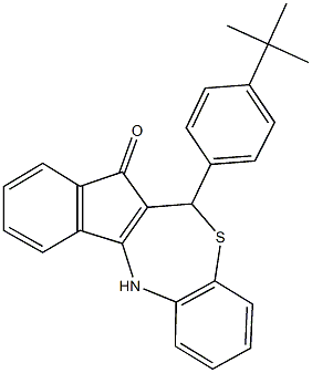 6-(4-tert-butylphenyl)-6,12-dihydro-7H-indeno[2,1-c][1,5]benzothiazepin-7-one 结构式