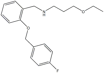 N-(3-ethoxypropyl)-N-{2-[(4-fluorobenzyl)oxy]benzyl}amine 结构式