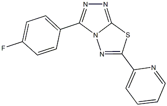 3-(4-fluorophenyl)-6-(2-pyridinyl)[1,2,4]triazolo[3,4-b][1,3,4]thiadiazole 结构式