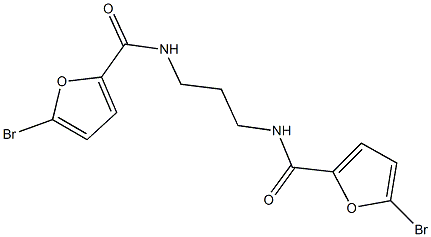5-bromo-N-{3-[(5-bromo-2-furoyl)amino]propyl}-2-furamide 结构式