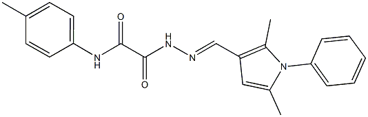 2-{2-[(2,5-dimethyl-1-phenyl-1H-pyrrol-3-yl)methylene]hydrazino}-N-(4-methylphenyl)-2-oxoacetamide 结构式