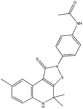 N-[4-(4,4,8-trimethyl-1-thioxo-4,5-dihydroisothiazolo[5,4-c]quinolin-2(1H)-yl)phenyl]acetamide 结构式