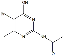 N-(5-bromo-4-hydroxy-6-methyl-2-pyrimidinyl)acetamide 结构式