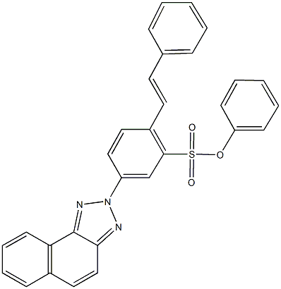 phenyl 5-(2H-naphtho[1,2-d][1,2,3]triazol-2-yl)-2-(2-phenylvinyl)benzenesulfonate 结构式