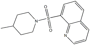 8-[(4-methyl-1-piperidinyl)sulfonyl]quinoline 结构式
