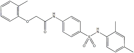 N-{4-[(2,4-dimethylanilino)sulfonyl]phenyl}-2-(2-methylphenoxy)acetamide 结构式