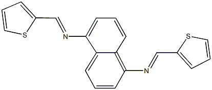 N-(2-thienylmethylene)-N-{5-[(2-thienylmethylene)amino]-1-naphthyl}amine 结构式