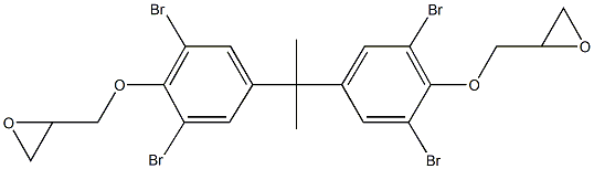 2-[(2,6-dibromo-4-{1-[3,5-dibromo-4-(2-oxiranylmethoxy)phenyl]-1-methylethyl}phenoxy)methyl]oxirane 结构式