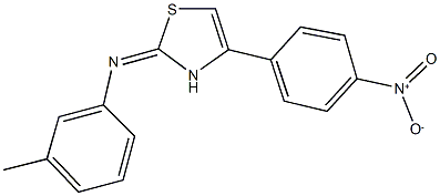 4-{4-nitrophenyl}-2-(3-toluidino)-1,3-thiazole 结构式