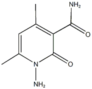 1-amino-4,6-dimethyl-2-oxo-1,2-dihydro-3-pyridinecarboxamide 结构式