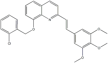 8-[(2-chlorobenzyl)oxy]-2-[2-(3,4,5-trimethoxyphenyl)vinyl]quinoline 结构式