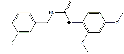 N-(2,4-dimethoxyphenyl)-N'-(3-methoxybenzyl)thiourea 结构式