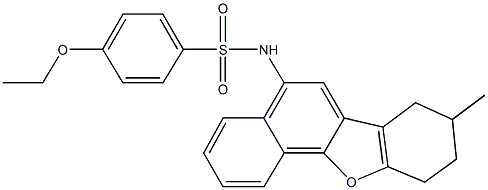 4-ethoxy-N-(8-methyl-7,8,9,10-tetrahydronaphtho[1,2-b][1]benzofuran-5-yl)benzenesulfonamide 结构式