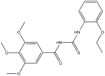 N-(2-ethoxyphenyl)-N'-(3,4,5-trimethoxybenzoyl)thiourea 结构式