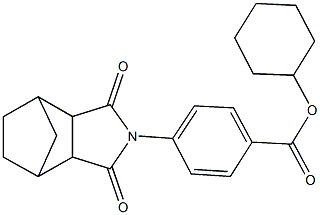 cyclohexyl 4-(3,5-dioxo-4-azatricyclo[5.2.1.0~2,6~]dec-4-yl)benzoate 结构式