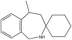 5-methyl-2,3,4,5-tetrahydrospiro[1H-2-benzazepine-3,1'-cyclohexane] 结构式