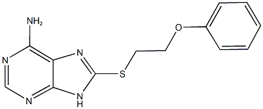 8-[(2-phenoxyethyl)sulfanyl]-9H-purin-6-amine 结构式