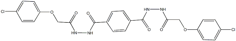 2-(4-chlorophenoxy)-N'-[4-({2-[(4-chlorophenoxy)acetyl]hydrazino}carbonyl)benzoyl]acetohydrazide 结构式