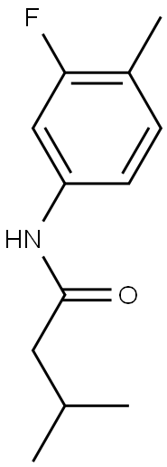 N-(3-fluoro-4-methylphenyl)-3-methylbutanamide 结构式
