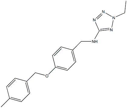 N-(2-ethyl-2H-tetraazol-5-yl)-N-{4-[(4-methylbenzyl)oxy]benzyl}amine 结构式