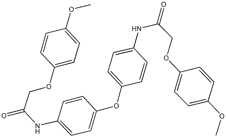 2-(4-methoxyphenoxy)-N-[4-(4-{[(4-methoxyphenoxy)acetyl]amino}phenoxy)phenyl]acetamide 结构式