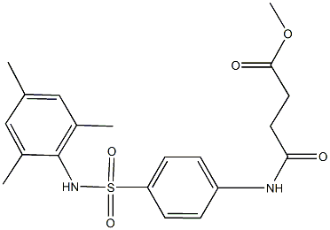 methyl 4-{4-[(mesitylamino)sulfonyl]anilino}-4-oxobutanoate 结构式