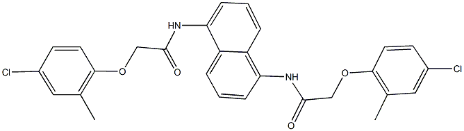 2-(4-chloro-2-methylphenoxy)-N-(5-{[(4-chloro-2-methylphenoxy)acetyl]amino}-1-naphthyl)acetamide 结构式