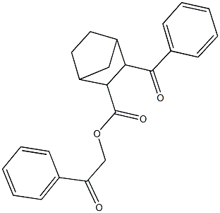 2-oxo-2-phenylethyl 3-benzoylbicyclo[2.2.1]heptane-2-carboxylate 结构式