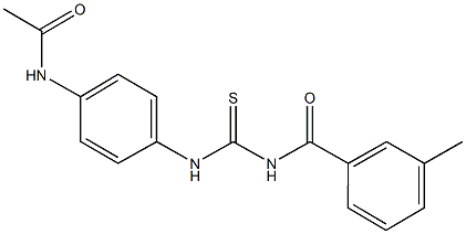 N-[4-({[(3-methylbenzoyl)amino]carbothioyl}amino)phenyl]acetamide 结构式