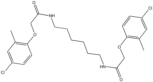 2-(4-chloro-2-methylphenoxy)-N-(6-{[(4-chloro-2-methylphenoxy)acetyl]amino}hexyl)acetamide 结构式
