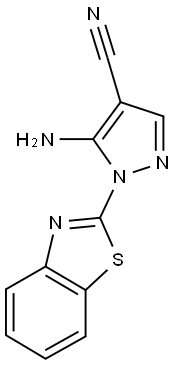 5-amino-1-(1,3-benzothiazol-2-yl)-1H-pyrazole-4-carbonitrile 结构式