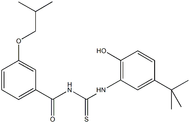 N-(5-tert-butyl-2-hydroxyphenyl)-N'-(3-isobutoxybenzoyl)thiourea 结构式