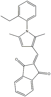 2-{[1-(2-ethylphenyl)-2,5-dimethyl-1H-pyrrol-3-yl]methylene}-1H-indene-1,3(2H)-dione 结构式