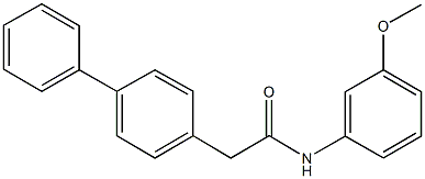 2-[1,1'-biphenyl]-4-yl-N-(3-methoxyphenyl)acetamide 结构式