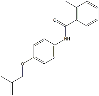 2-methyl-N-{4-[(2-methyl-2-propenyl)oxy]phenyl}benzamide 结构式