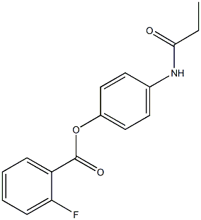 4-(propionylamino)phenyl 2-fluorobenzoate 结构式