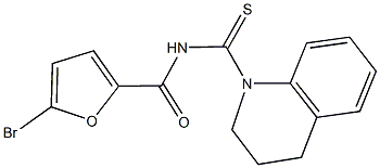 5-bromo-N-[3,4-dihydro-1(2H)-quinolinylcarbothioyl]-2-furamide 结构式