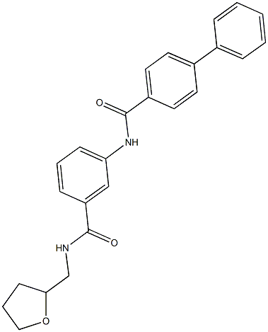 N-(3-{[(tetrahydro-2-furanylmethyl)amino]carbonyl}phenyl)[1,1'-biphenyl]-4-carboxamide 结构式