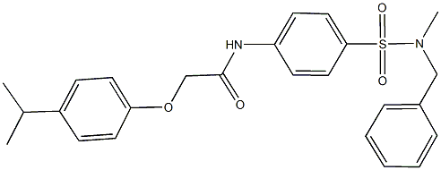 N-(4-{[benzyl(methyl)amino]sulfonyl}phenyl)-2-(4-isopropylphenoxy)acetamide 结构式