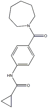 N-[4-(1-azepanylcarbonyl)phenyl]cyclopropanecarboxamide 结构式