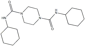 N~1~,N~4~-dicyclohexyl-1,4-piperazinedicarboxamide 结构式