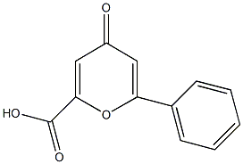 4-Oxo-6-phenyl-4H-pyran-2-carboxylic acid 结构式