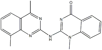 2-[(4,8-dimethyl-2-quinazolinyl)amino]-1-methyl-4(1H)-quinazolinone 结构式