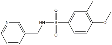 4-methoxy-3-methyl-N-(3-pyridinylmethyl)benzenesulfonamide 结构式