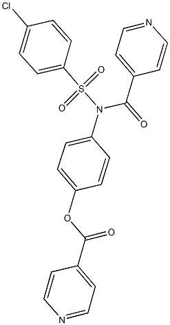 4-[[(4-chlorophenyl)sulfonyl](isonicotinoyl)amino]phenyl isonicotinate 结构式