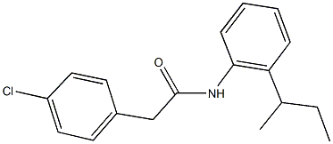 N-(2-sec-butylphenyl)-2-(4-chlorophenyl)acetamide 结构式